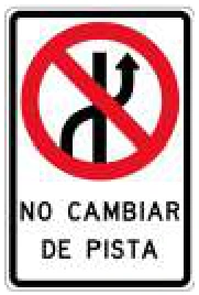 Señal No cambiar de pista