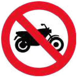 Señal Prohibida circulación de motocicletas